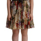 Elegant Floral Print Silk Mini Dress