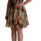 Elegant Floral Print Silk Mini Dress