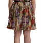 Elegant Floral Print Silk Mini Dress