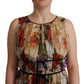 Elegant Floral Print Silk Mini Dress