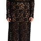 Elegant Floral Lace Sheath Midi Dress