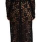 Elegant Floral Lace Sheath Midi Dress