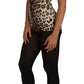 Exquisite Leopard Print Bodysuit Dress