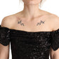 Elegant Sequined Sheath Evening Dress