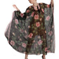 Elegant Floral Kaftan Silk Dress