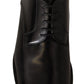 Elegant Black Leather Derby Formal Shoes