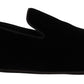 Elegant Black Velvet Loafers