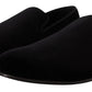 Elegant Black Velvet Loafers