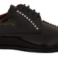 Elegant Crystal-Embellished Leather Dress Shoes