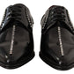 Elegant Crystal-Embellished Leather Dress Shoes