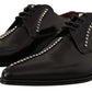 Elegant Crystal-Embellished Leather Dress Shoes
