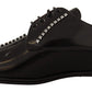 Elegant Crystal-Embellished Leather Dress Shoes