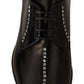 Elegant Crystal-Embellished Leather Dress Shoes
