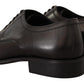 Elegant Black Leather Derby Shoes