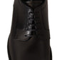 Elegant Black Leather Derby Shoes
