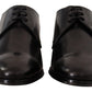 Elegant Black Leather Derby Shoes