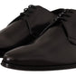 Elegant Black Leather Derby Shoes