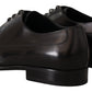 Elegant Black Leather Derby Shoes