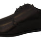 Elegant Black Leather Derby Shoes