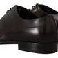 Elegant Black Leather Derby Shoes