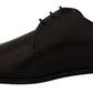 Elegant Black Leather Derby Shoes