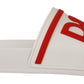 Elegant White Leather Slide Sandals