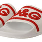 Elegant White Leather Slide Sandals