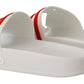 Elegant White Leather Slide Sandals