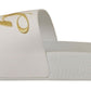 Chic White Leather Slides with Gold Embroidery