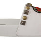 Regal White Leather Slides with Crown Patch