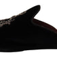 Elegant Velvet Embroidered Slides