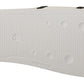Chic White Leather Slides with Black Detailing