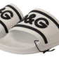 Elegant White Slides with Bold Black Logo