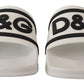 Elegant White Slides with Bold Black Logo