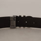Elegant Reversible Leather Belt - Silver Buckle