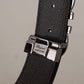 Elegant Reversible Leather Belt - Silver Buckle