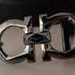 Elegant Reversible Leather Belt - Silver Buckle