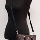 Alice Small Brown Black Crossgrain Leather Satchel Crossbody Bag