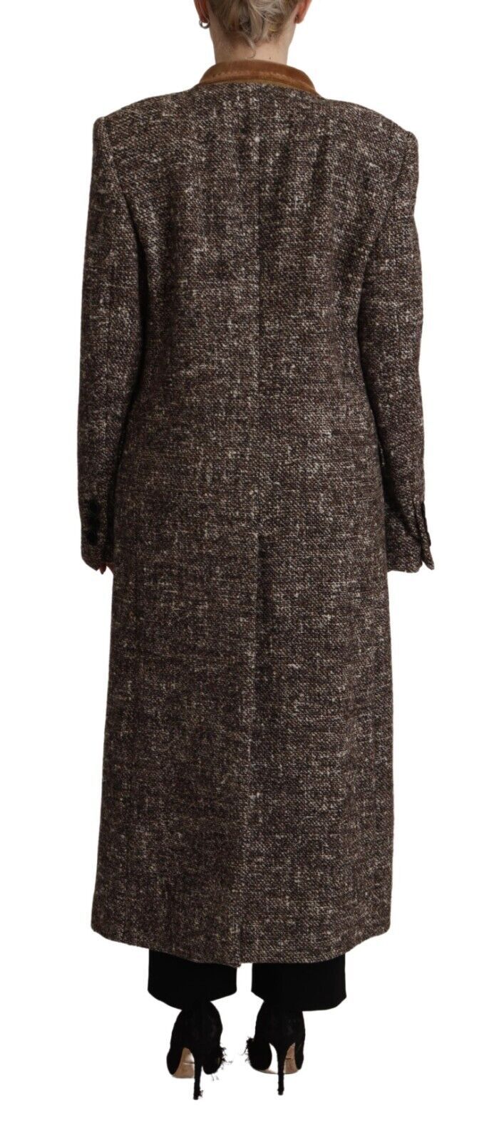 Elegant Brown Double-Breasted Trench Coat