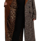 Elegant Brown Double-Breasted Trench Coat