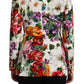 Elegant Floral Stretch Cotton Blazer Jacket