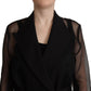Elegant Sheer Trench Coat in Black