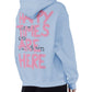 Light Blue Cotton Women Sweater
