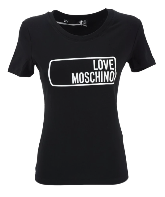 Black Cotton Women T-Shirt