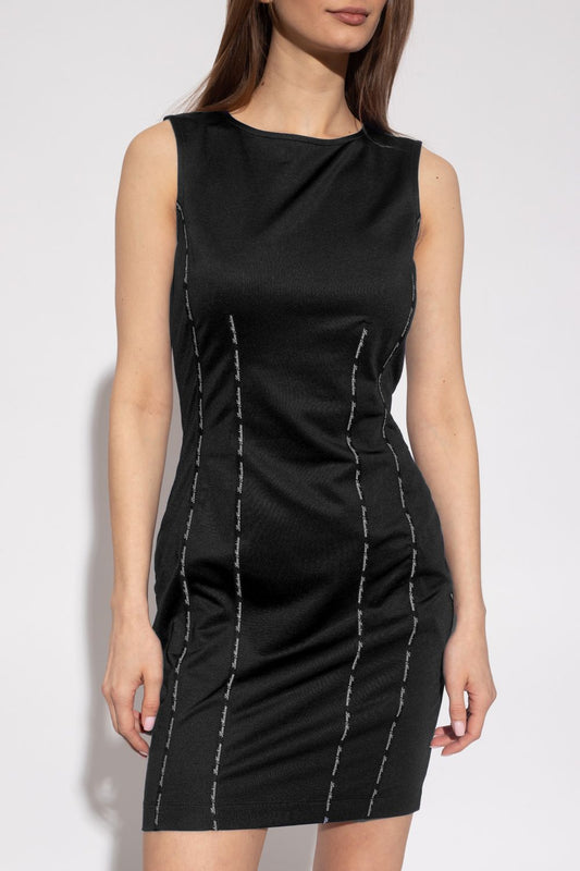 Black Polyester Women Dress