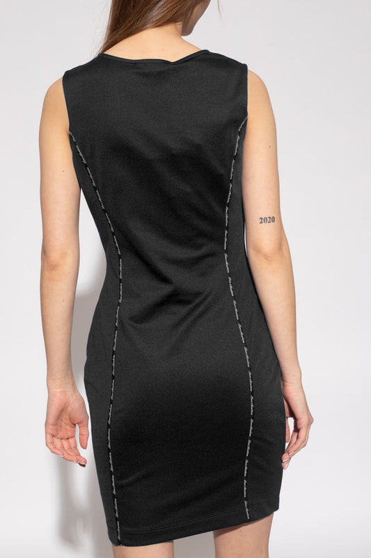 Black Polyester Women Dress