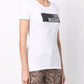 White Cotton Women T-Shirt