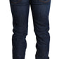 Elegant Slim Fit Italian Denim Jeans
