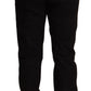 Elegant Skinny Black Cotton Pants