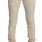Elegant Off White Slim Fit Skinny Pants